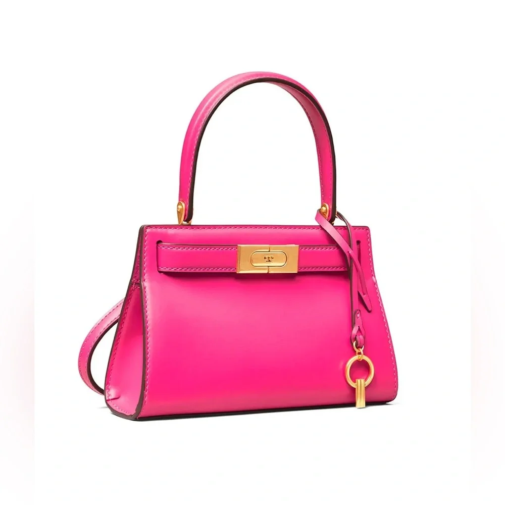 Tory Burch Hot Pink Top-Handle Leather Bag